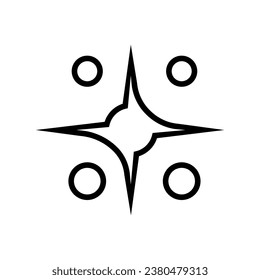 Sparkles icon vector. Twinkling stars illustration sign. Shining burst symbol. Star logo.