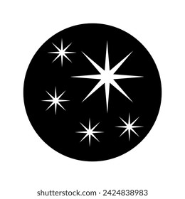 Sparkles icon vector. Twinkling stars illustration sign. Shining burst symbol. Star logo.