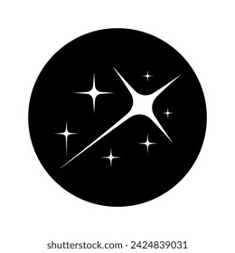 Sparkles icon vector. Twinkling stars illustration sign. Shining burst symbol. Star logo.