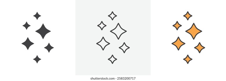 Sparkles icons pack for website designs
