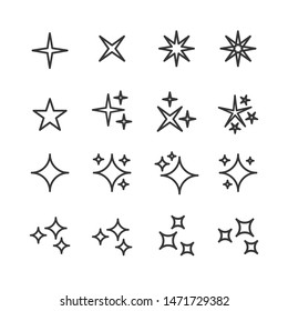 Sparkles icons . vector illustration