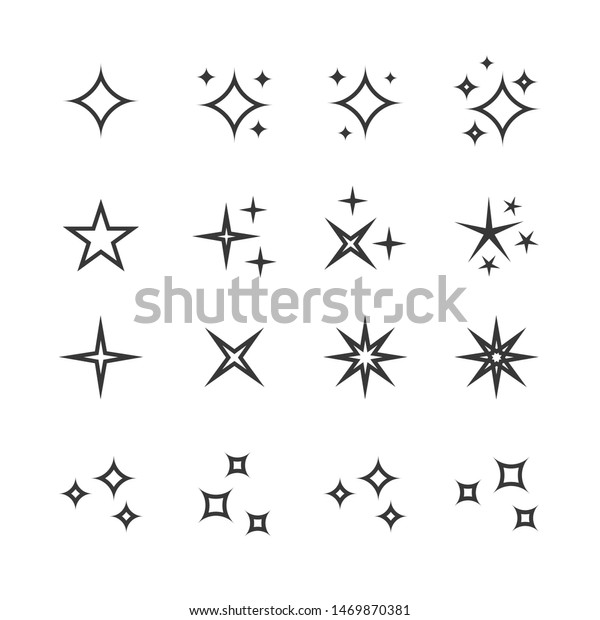 Sparkles Icons Vector Illustration Stock Vector (Royalty Free ...