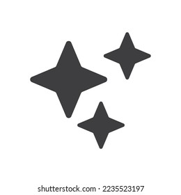 Sparkles Isolated Flat Vector Icon