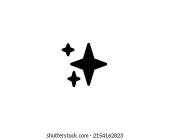Sparkles isolated realistic vector icon. Sparkle, Glowing stars illustration, color icon