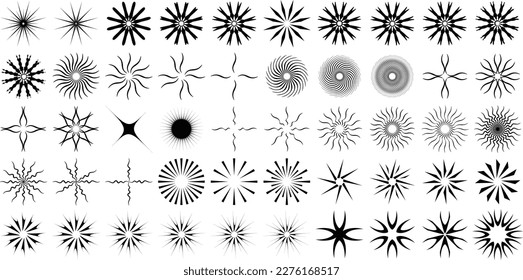 forma de destellos y forma de copos de fuego abstracto