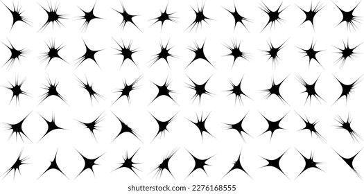 forma de destellos y forma de copos de fuego abstracto