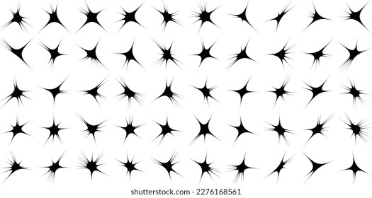 sparkles shape and fire flakes shape abstract