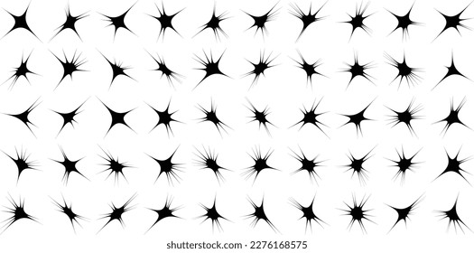 sparkles shape and fire flakes shape abstract