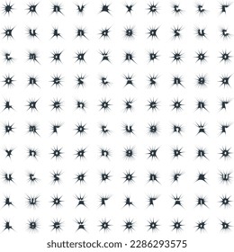 sparkles shape and fire flakes shape icon Symbol Set 50