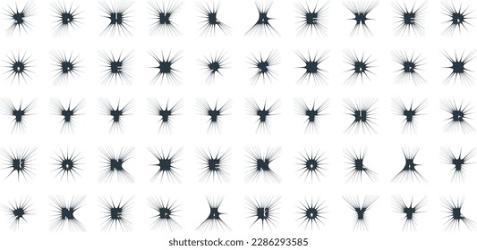 sparkles shape and fire flakes shape icon Symbol Set 50