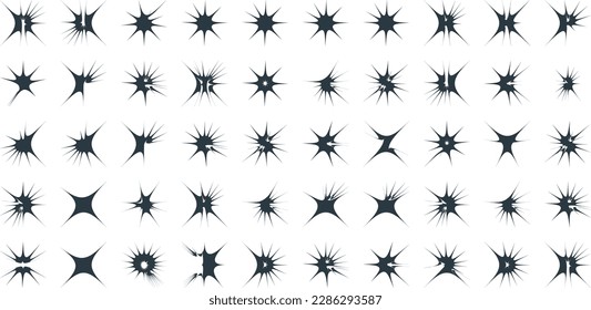 sparkles shape and fire flakes shape icon Symbol Set 50