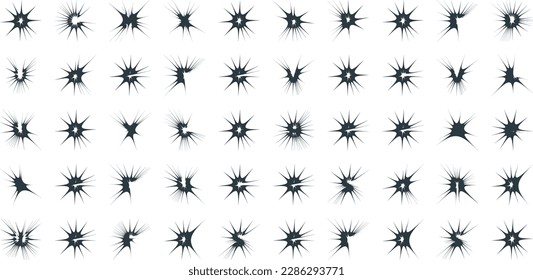 sparkles shape and fire flakes shape icon Symbol Set 50