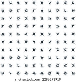sparkles shape and fire flakes shape icon Symbol Set 100
