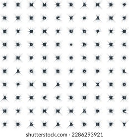 sparkles shape and fire flakes shape icon Symbol Set 100