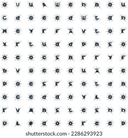 sparkles shape and fire flakes shape icon Symbol Set 100