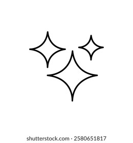 Sparkles shine icon Vector logo set flat