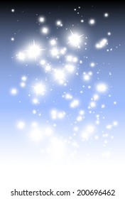 Sparkles shiny background vector blue template - Vector glitters and sparkling stars blue background illustration