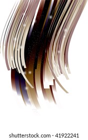 Sparkles, spots, top thin lines, thick lines and background lines are on separate layers. Lines are cropped via clipping mask. Simple linear gradients are used.