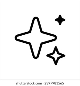 Sparkles star icon. Simple vector sign