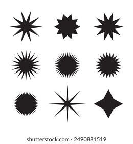 Sparkles and starbursts symbols. Vector illustration. eps 10.