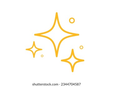 Sparkles Stars icon isolated on white background. Twinkling stars. Stars light effect. Vector illustration