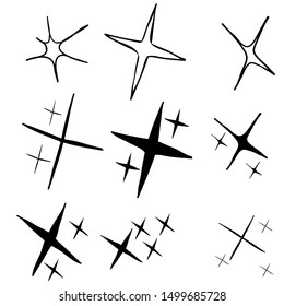 sparkles symbol illustration handdrawn doodle style