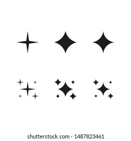Sparkles symbols vector. The set of original vector stars sparkle icon. Flat design