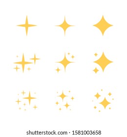 Sparkles symbols vector. The set of original vector stars sparkle icon. Bright firework, decoration twinkle, shiny flash. Glowing light effect stars and bursts collection.