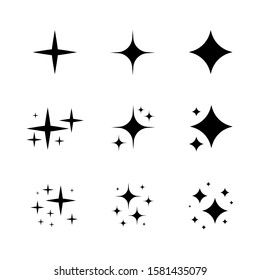 Black Sparkles Symbols Vector Set Original Stock Vector (Royalty Free ...