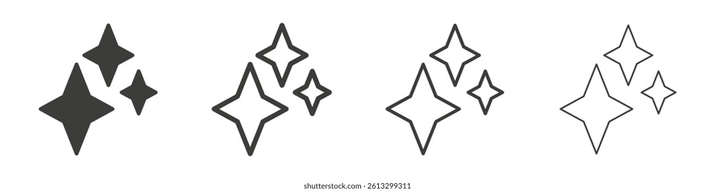 Sparkles vector icons graphic pack
