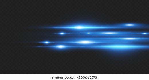 Sparkling abstract blue lines with light effect.