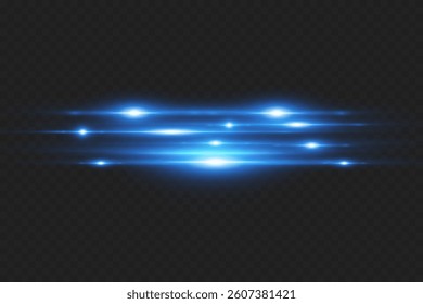 Sparkling abstract blue lines with light effect.