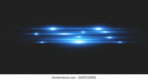 Sparkling abstract blue lines with light effect.