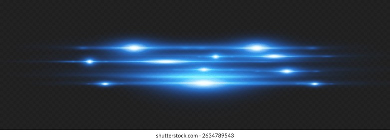 Líneas azules abstractas brillantes con efecto de luz.