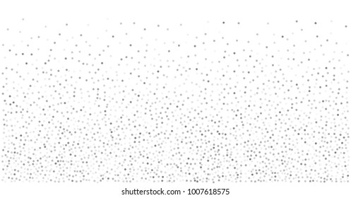 sparkling abstract silver glitter background, metal christmas confetti falling. light magic shining Flying glitter dots particles, sparkle vector border backdrop. shimmer shiny halftone