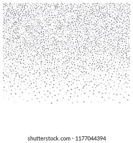sparkling abstract silver glitter background, metal christmas confetti falling. light magic shining Flying glitter dots particles, sparkle vector border backdrop. shimmer shiny halftone