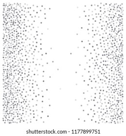 sparkling abstract silver glitter background, metal christmas confetti falling. light magic shining Flying glitter dots particles, sparkle vector border backdrop. shimmer shiny halftone