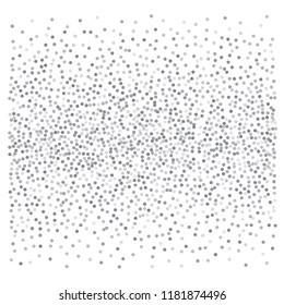 sparkling abstract silver glitter background, metal christmas confetti falling. light magic shining Flying glitter dots particles, sparkle vector border backdrop. shimmer shiny halftone