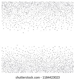 sparkling abstract silver glitter background, metal christmas confetti falling. light magic shining Flying glitter dots particles, sparkle vector border backdrop. shimmer shiny halftone