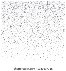 sparkling abstract silver glitter background, metal christmas confetti falling. light shining Flying glitter dots particles, sparkle vector border backdrop. shimmer shiny halftone