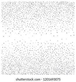 sparkling abstract silver glitter background, metal christmas confetti falling. light shining Flying glitter dots particles, sparkle vector border backdrop. shimmer shiny halftone