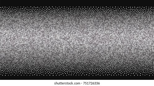 sparkling abstract silver glitter background, metal christmas confetti falling. light magic shining Flying glitter dots particles, sparkle vector border backdrop. 