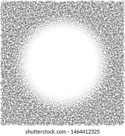 sparkling abstract silver glitter round frame background, christmas light confetti falling. magic shining Flying glitter dots particles, sparkle vector border backdrop. 