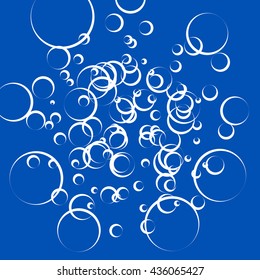 Sparkling background with bubbles. Abstract pattern for water related themes. Underwater, fizzy, carbonated water illustration