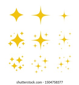 Sparkling black and white symbol vector A set of original sparkling starter icons, a shiny shine, light effect stars,shiny flash,decoration twinkle,Glowing light effect  and bursts collection Vector