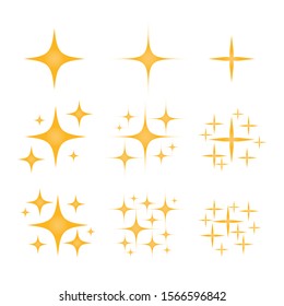 Sparkling black and white symbol vector A set of original sparkling starter icons, a shiny shine, light effect stars,shiny flash,decoration twinkle,Glowing light effect  and bursts collection Vector