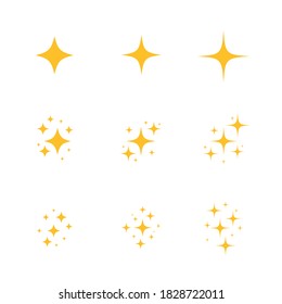 Sparkling black and white symbol vector A set of original sparkling starter icons, a shiny shine, light effect stars,shiny flash,decoration twinkle,Glowing light effect and bursts collection Vector