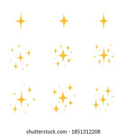 Sparkling black and white symbol vector A set of original sparkling starter icons, a shiny shine, light effect stars,shiny flash,decoration twinkle,Glowing light effect and bursts collection Vector