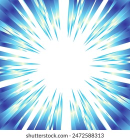 Sparkling blue gradient focus lines