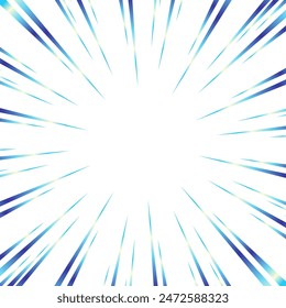 Sparkling blue gradient focus lines